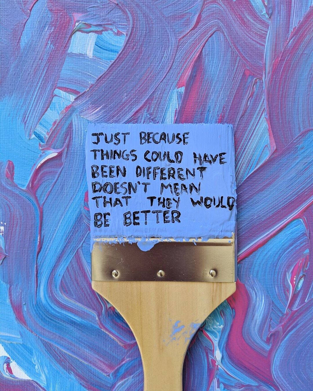 Pretty Paintbrush Quote Lock Screen Wallpaper