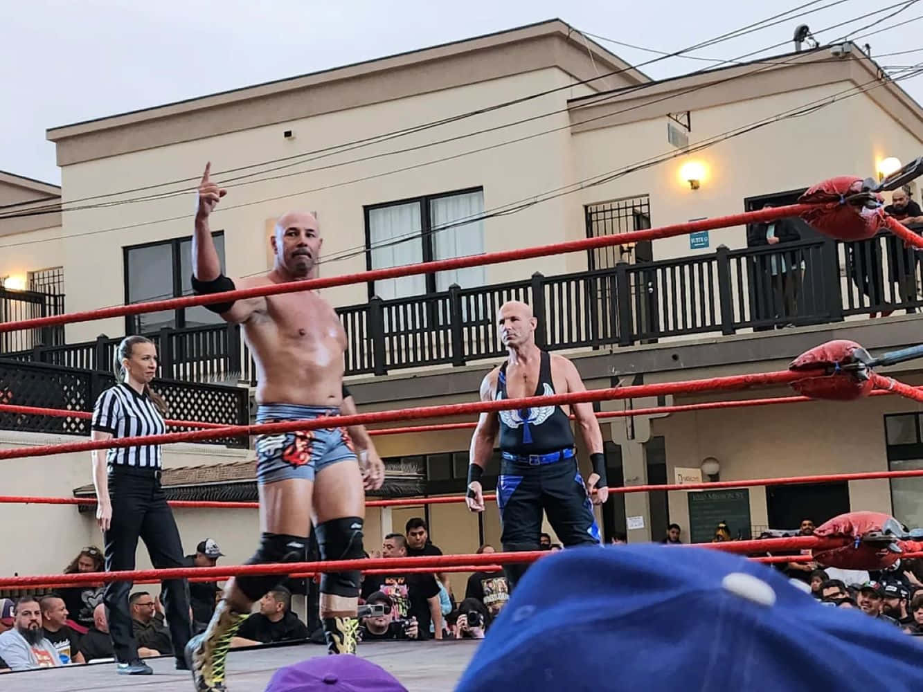 Pro Wrestling Match Outdoors Wallpaper