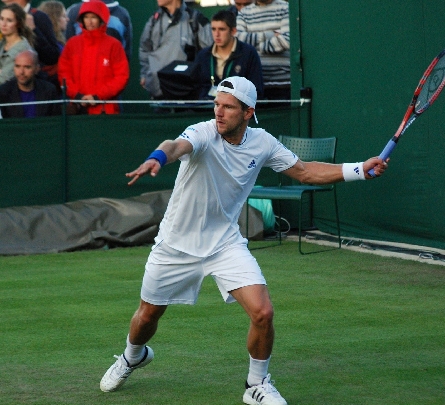 Professional Tennis Player Jurgen Melzer In Action Wallpaper