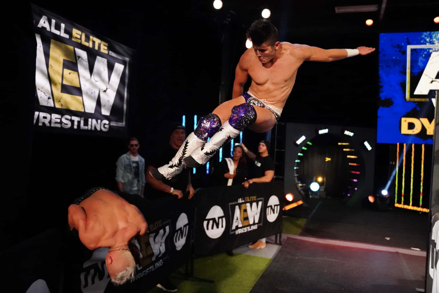 Professional Wrestler Sammy Guevara In Action Wallpaper