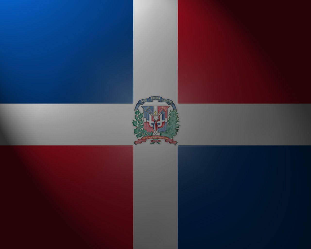 Proudly Presented Dominican Republic Flag Wallpaper