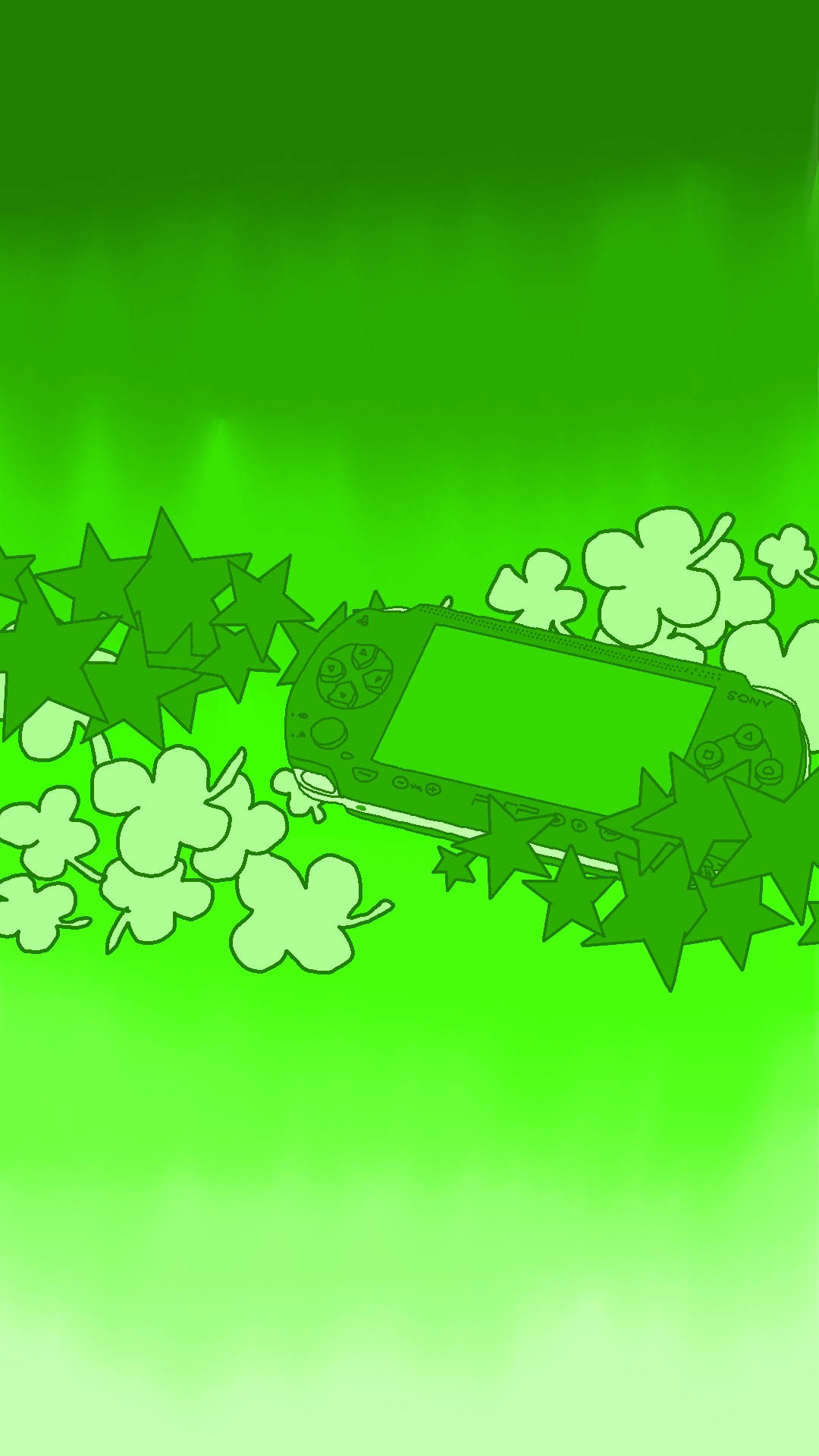 Psp Green Aesthetic Clovers Wallpaper