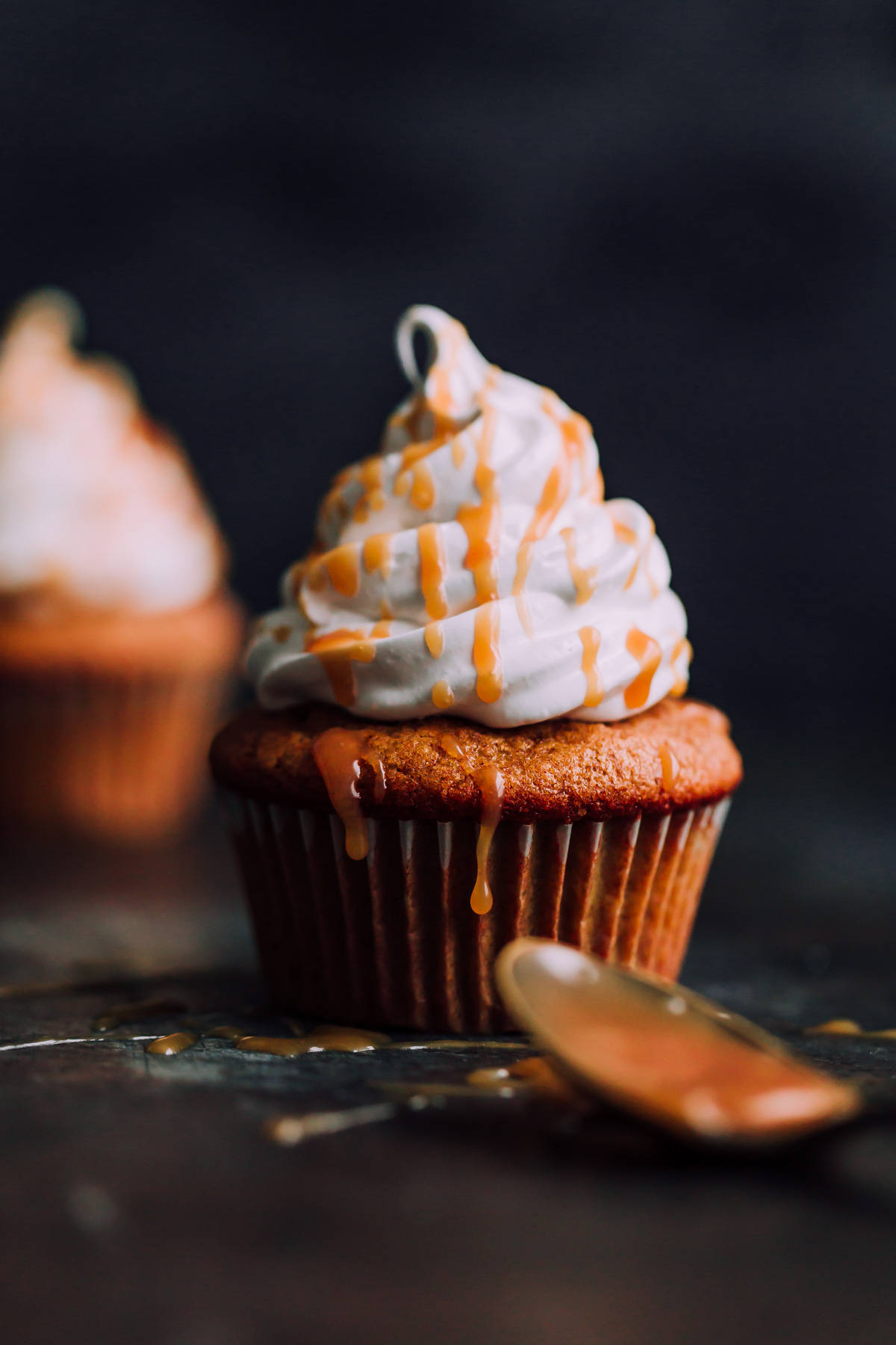 Pumpkin Cupcake With Marshmallow Frosting Wallpaper