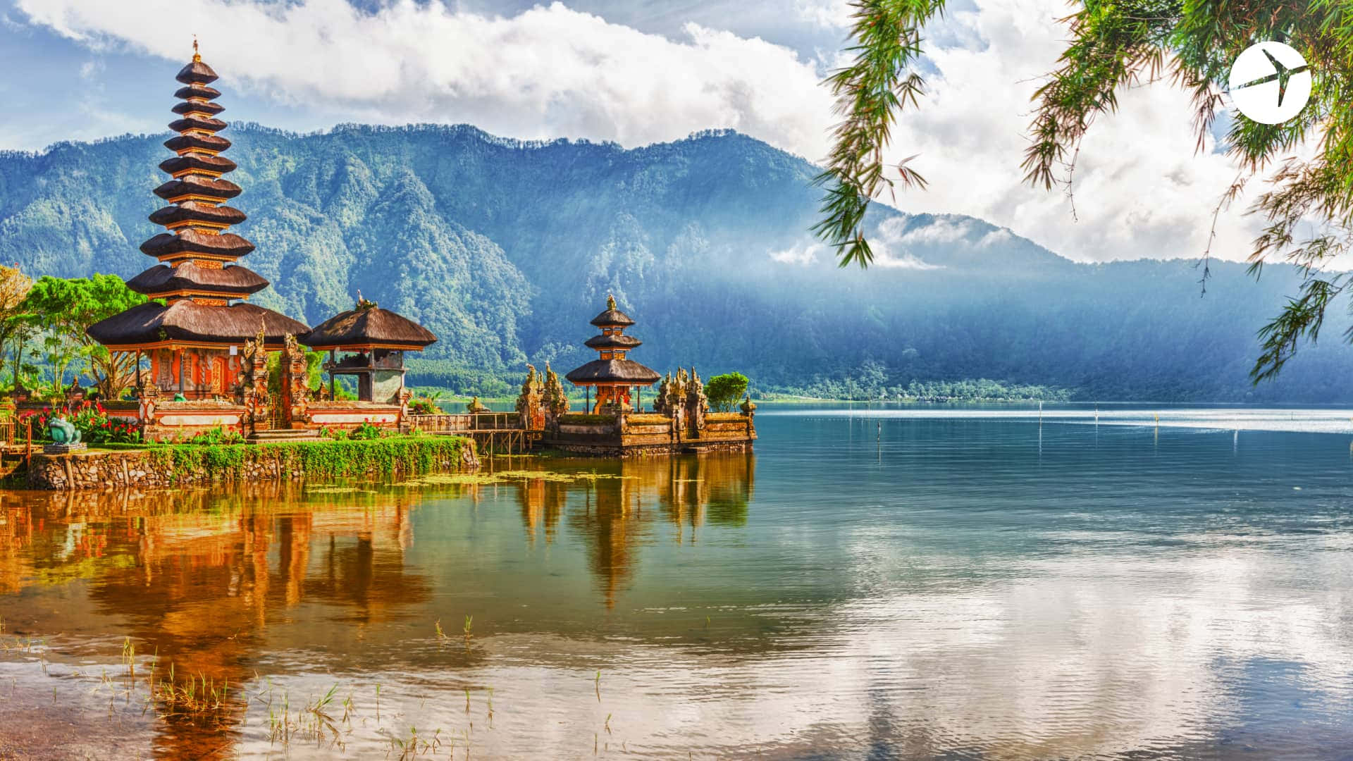 Pura Ulun Danu Beratan Zoom Party Wallpaper