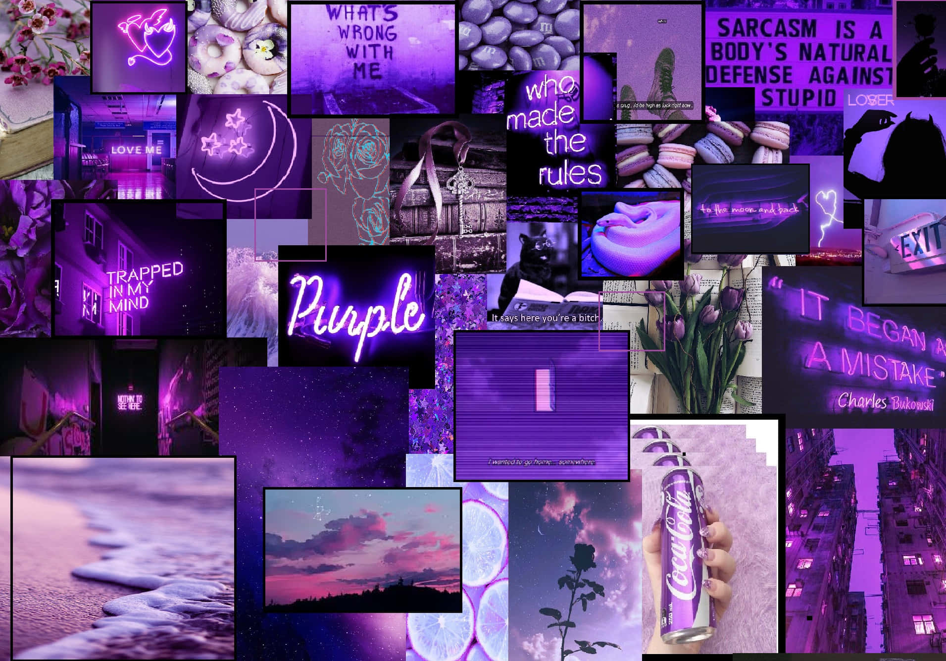 Purple Aesthetics Computer - The Ultimate In Digital Styling Wallpaper