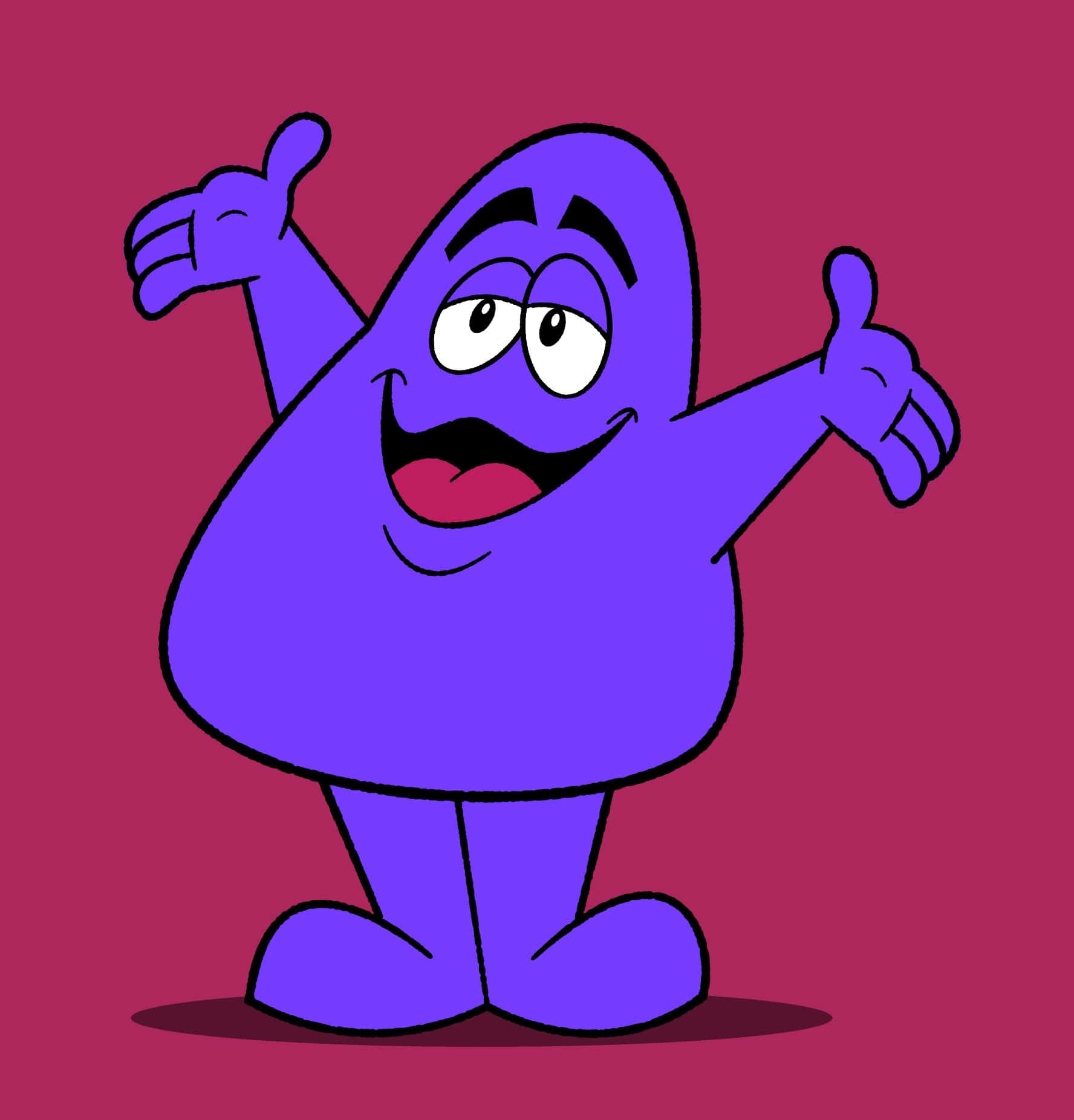 Purple Character Thumbs Up Wallpaper