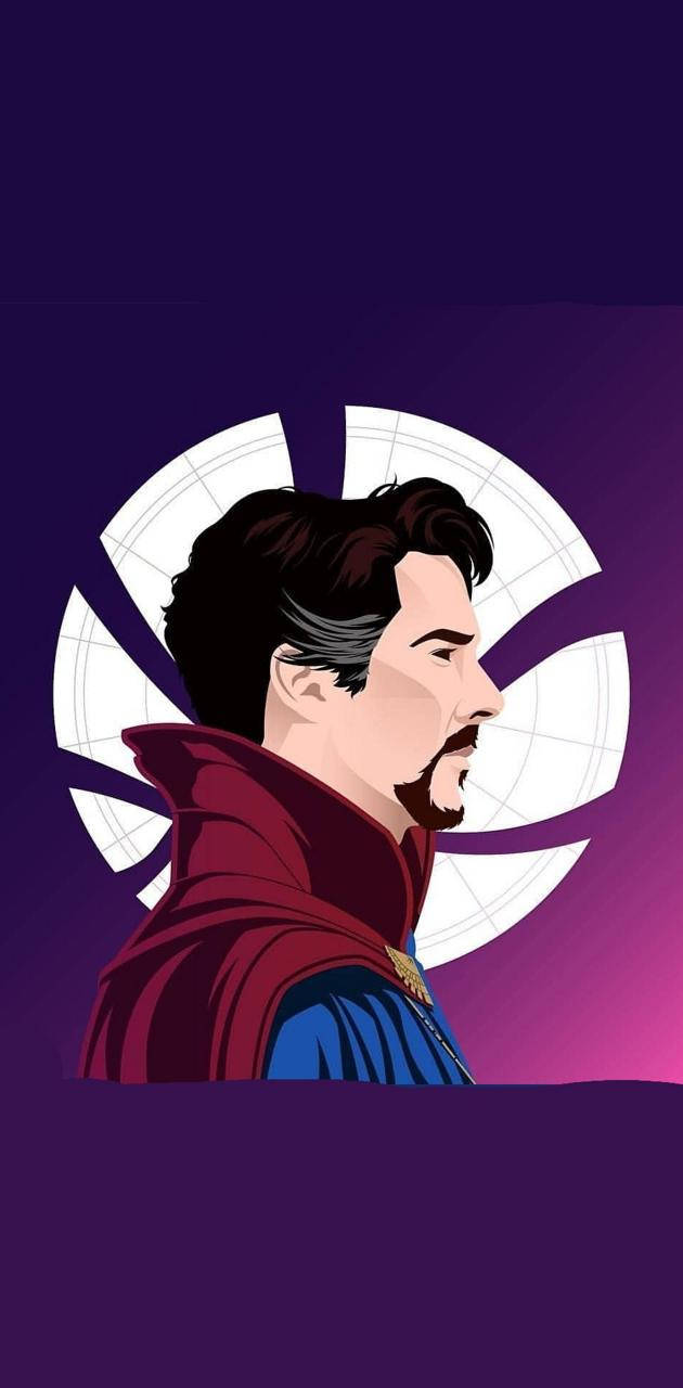 Purple Doctor Strange Minimalist Wallpaper