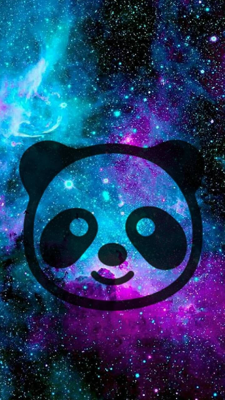 Purple Galaxy Panda Art Wallpaper