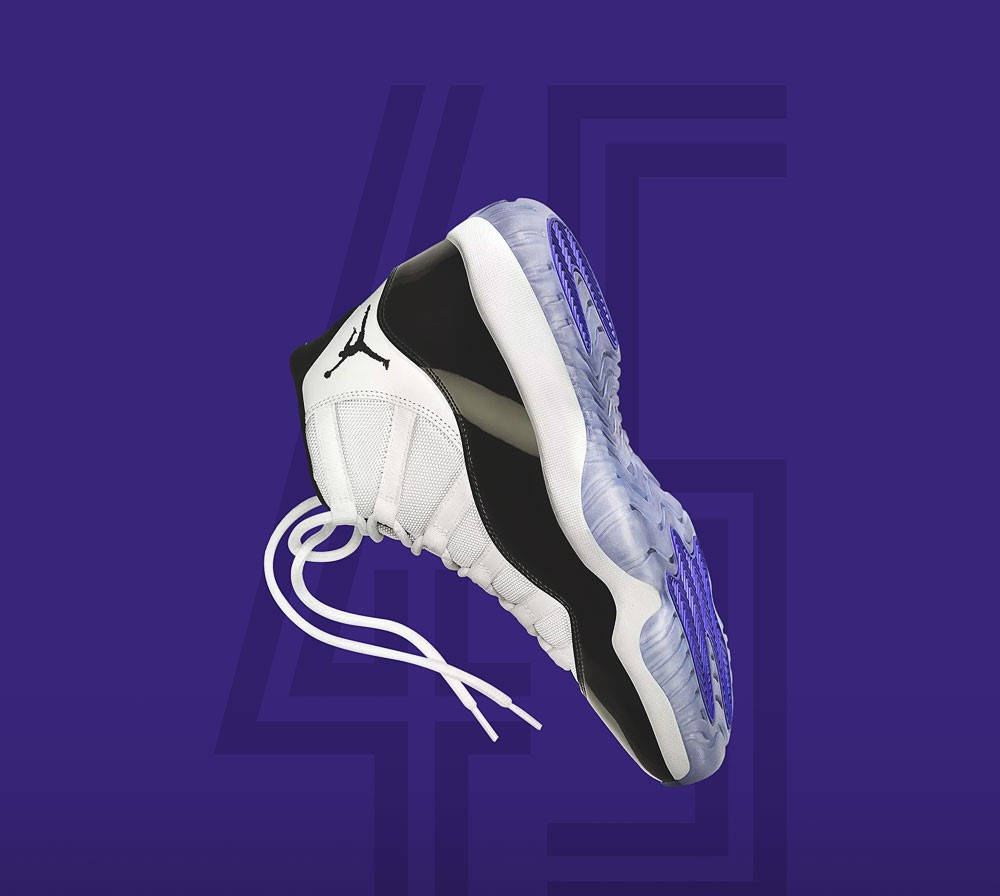 Purple Jordan Upside Down Wallpaper