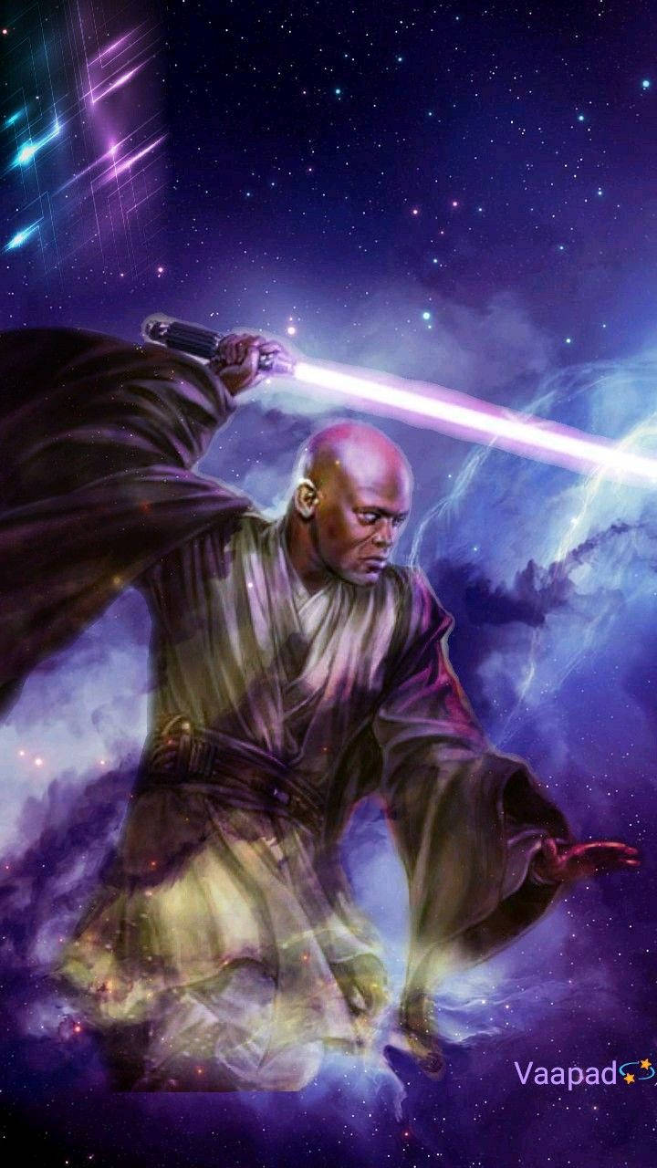 Purple Lightsaber Mace Windu Fanart Wallpaper