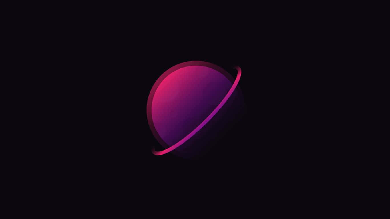 Purple Planet 1366x768 Minimalist Wallpaper