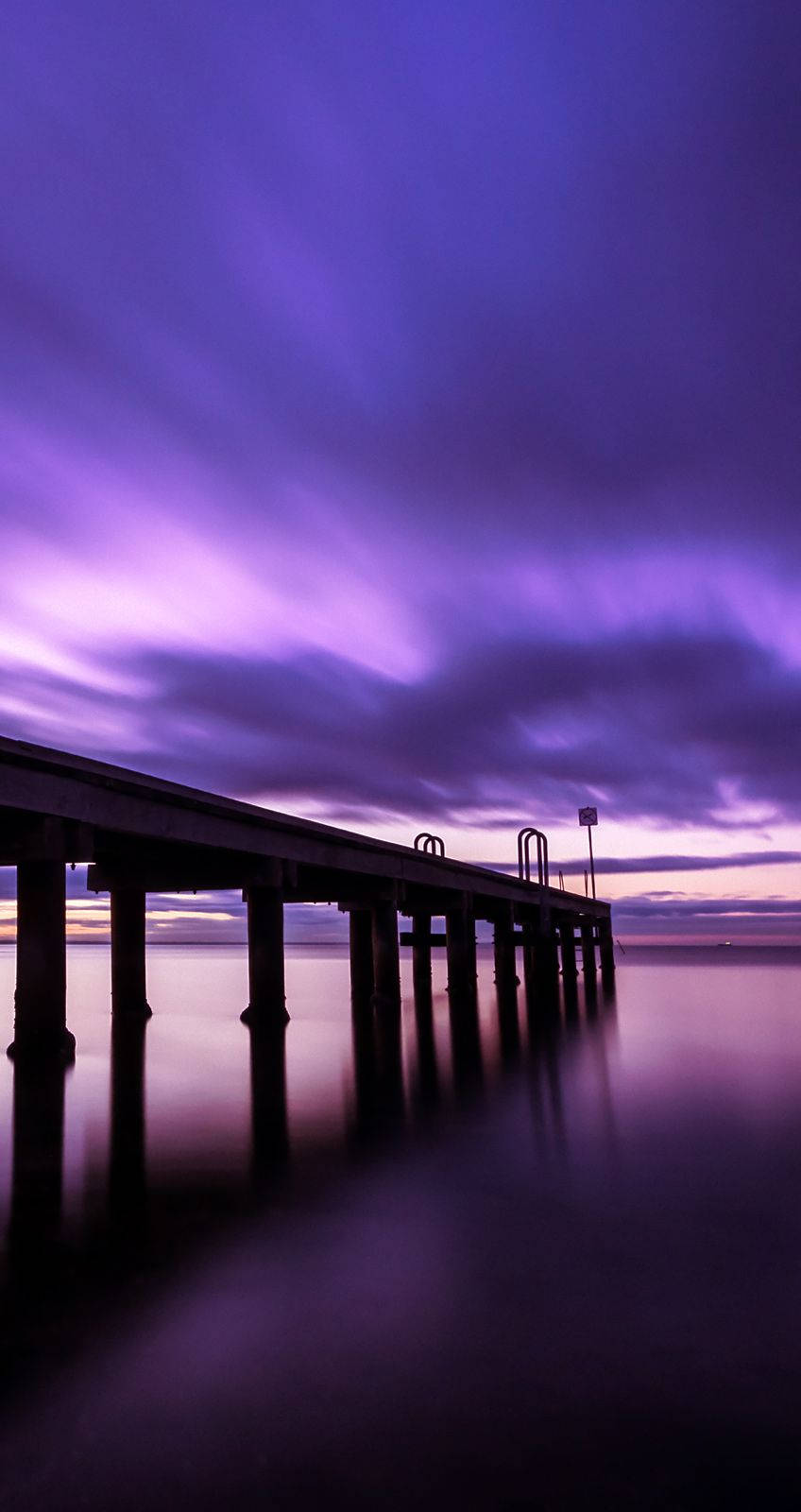 Purple Skies Horizon Portrait Wallpaper