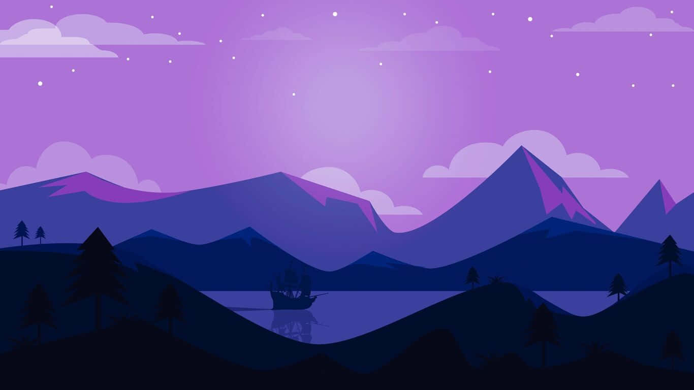 Purple Sky 1366x768 Minimalist Wallpaper