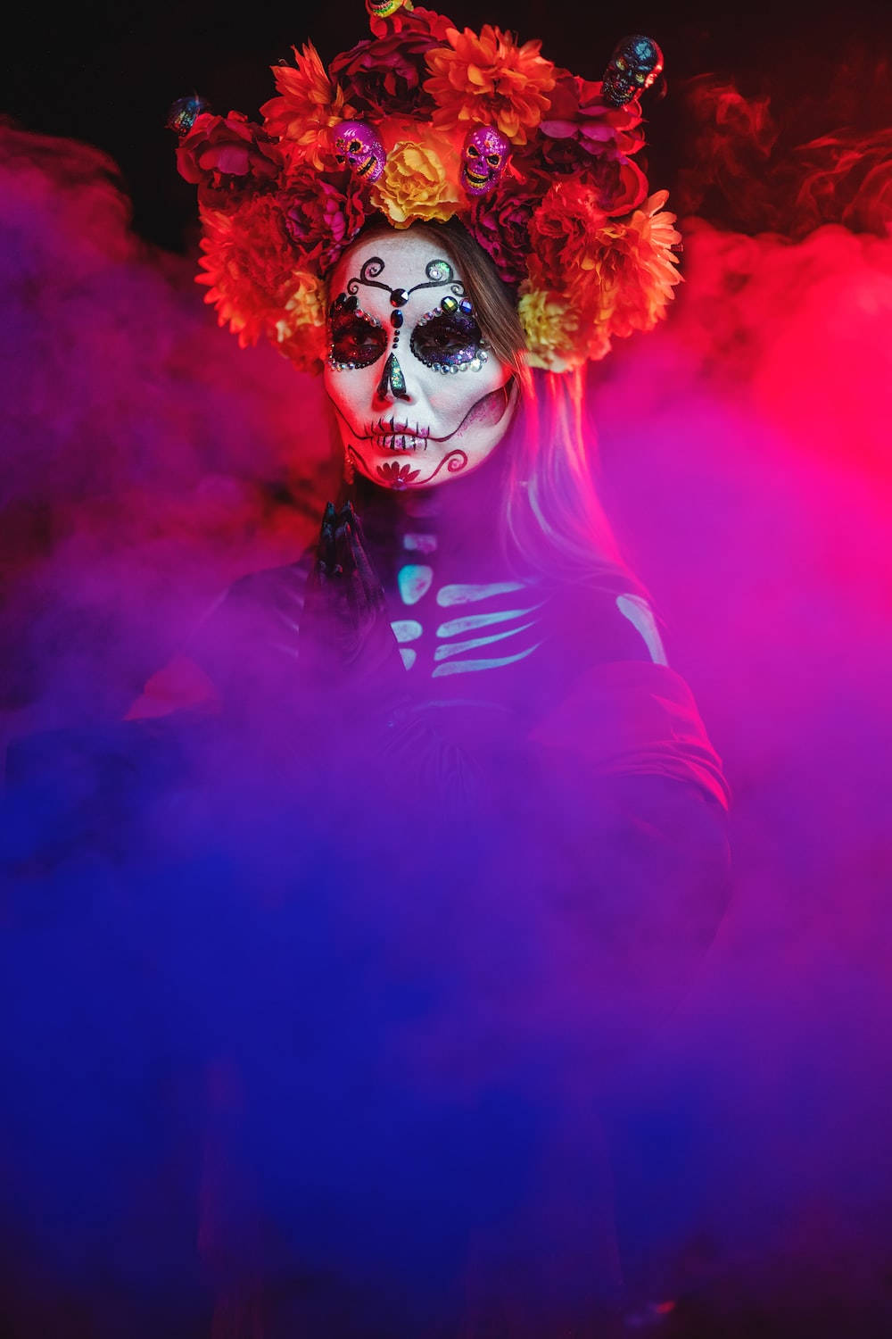 Purple Smoke On Day Of The Dead Wallpaper