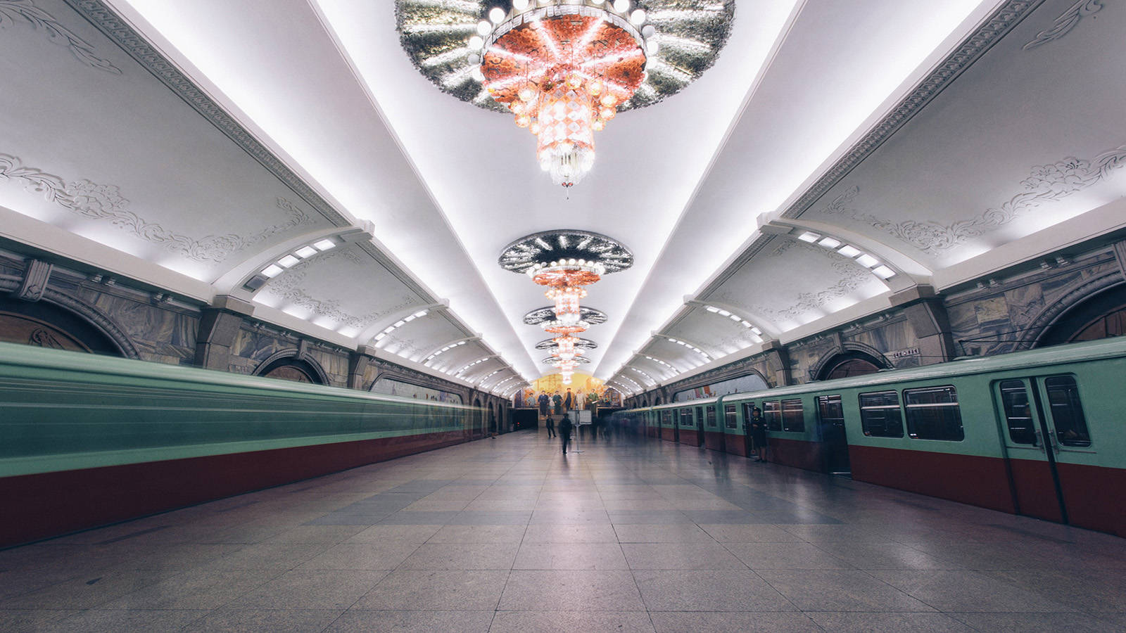 Pyongyang Metro Station North Korea Wallpaper