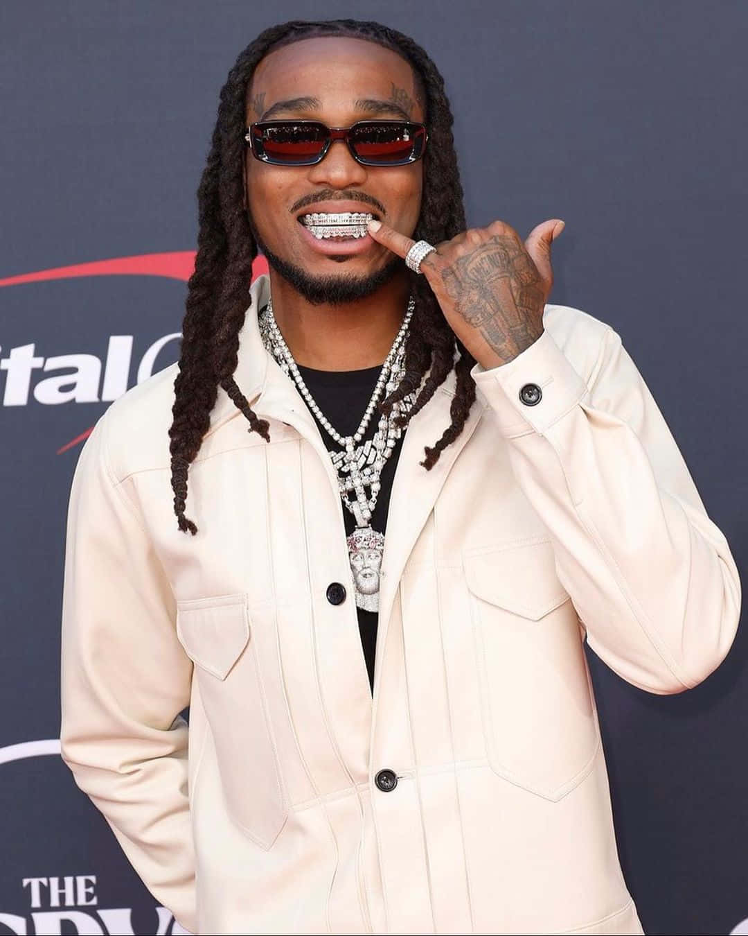 Quavo Red Carpet Style Smile Wallpaper