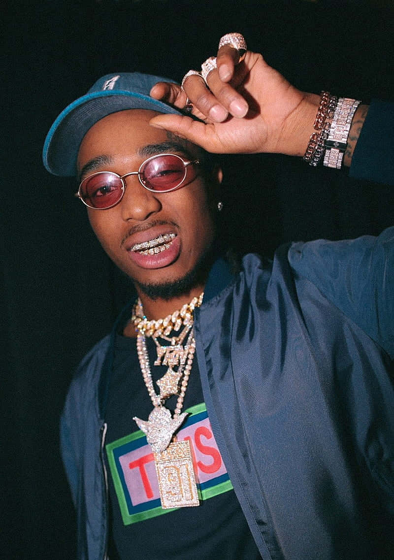 Quavo, The Stylish Maestro Of Hip Hop Wallpaper