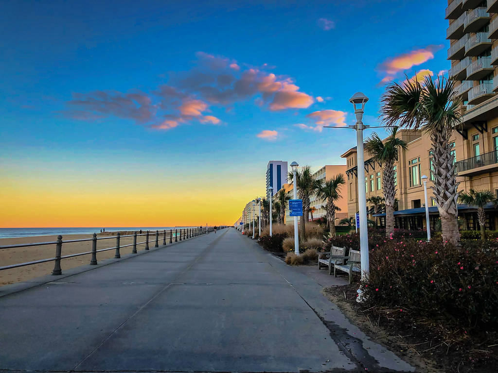 Quiet Virginia Beach Sunset Wallpaper