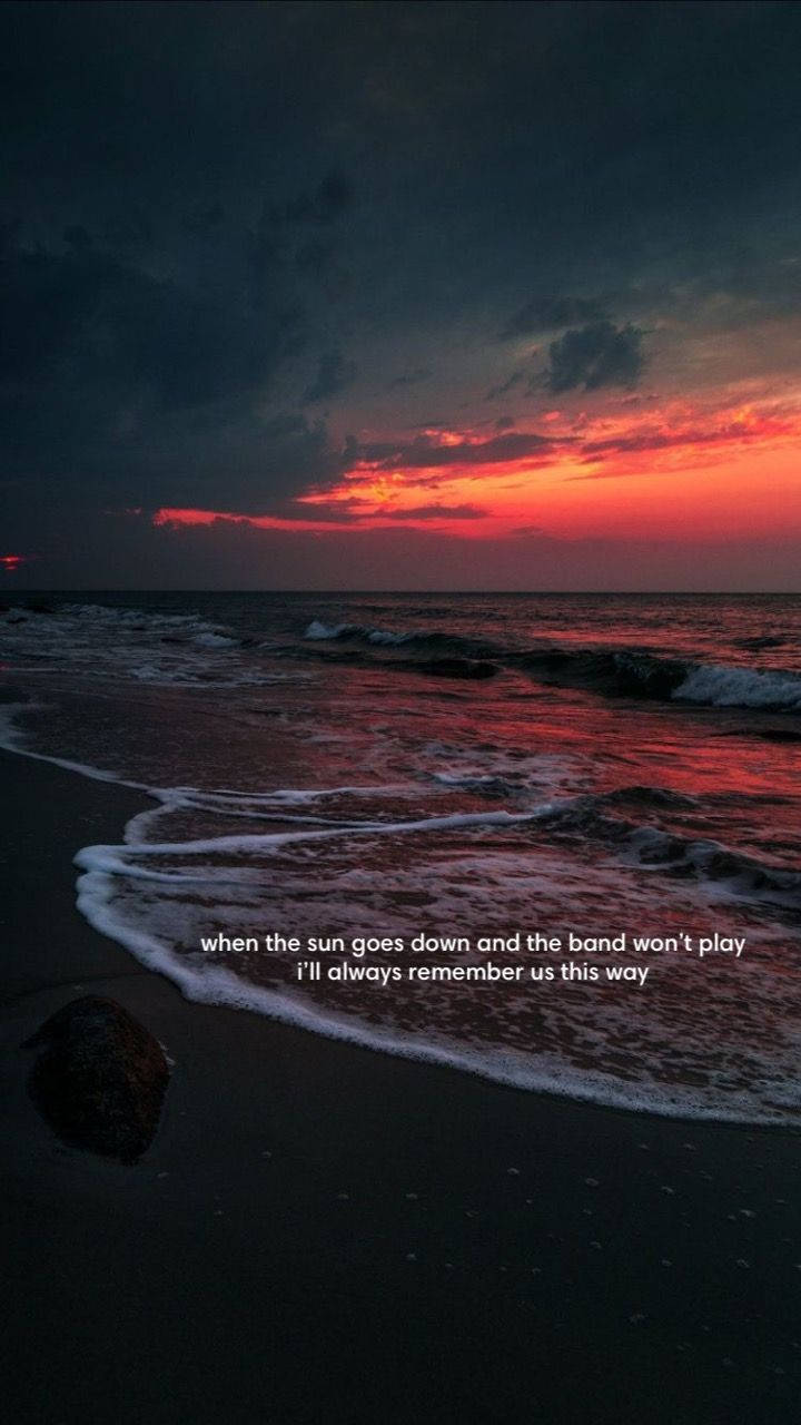 Quote In Dark Ocean Waves Wallpaper