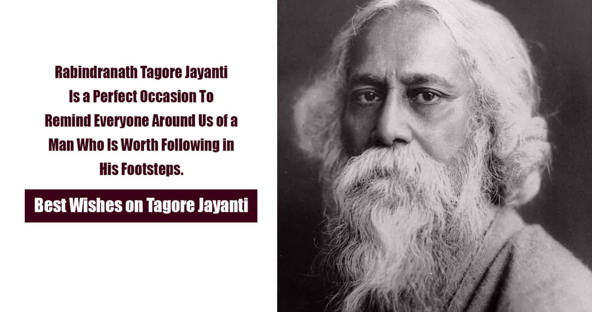 Rabindranath Tagore Jayanti Greetings Wallpaper