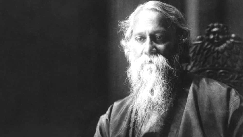 Rabindranath Tagore Portrait Blackand White Wallpaper