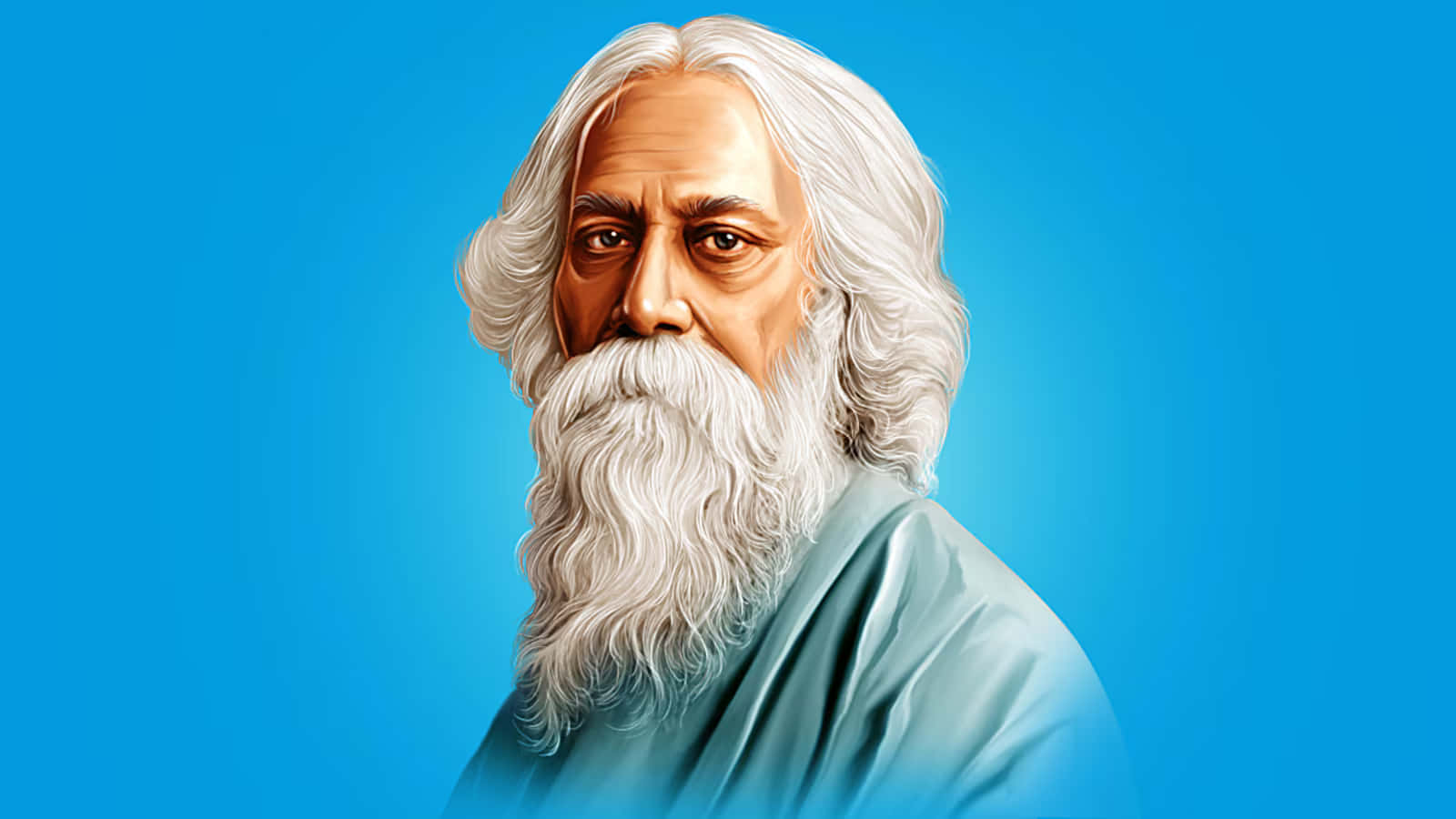 Rabindranath Tagore Portrait Wallpaper