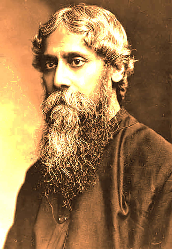 Rabindranath Tagore Portrait Sepia Tone Wallpaper