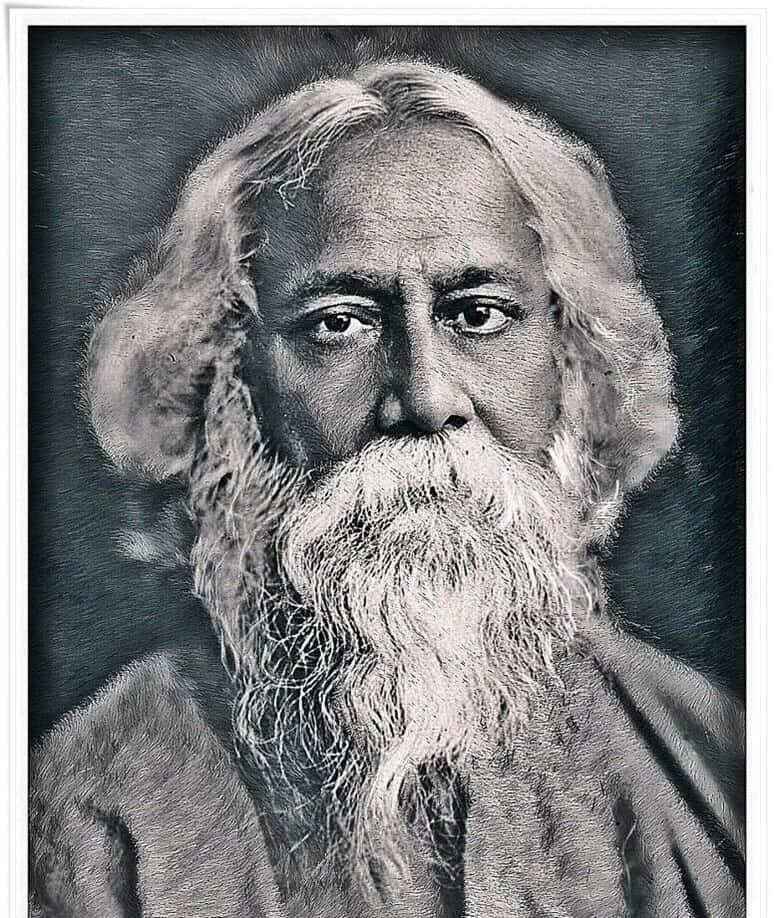 Rabindranath Tagore Portrait Wallpaper