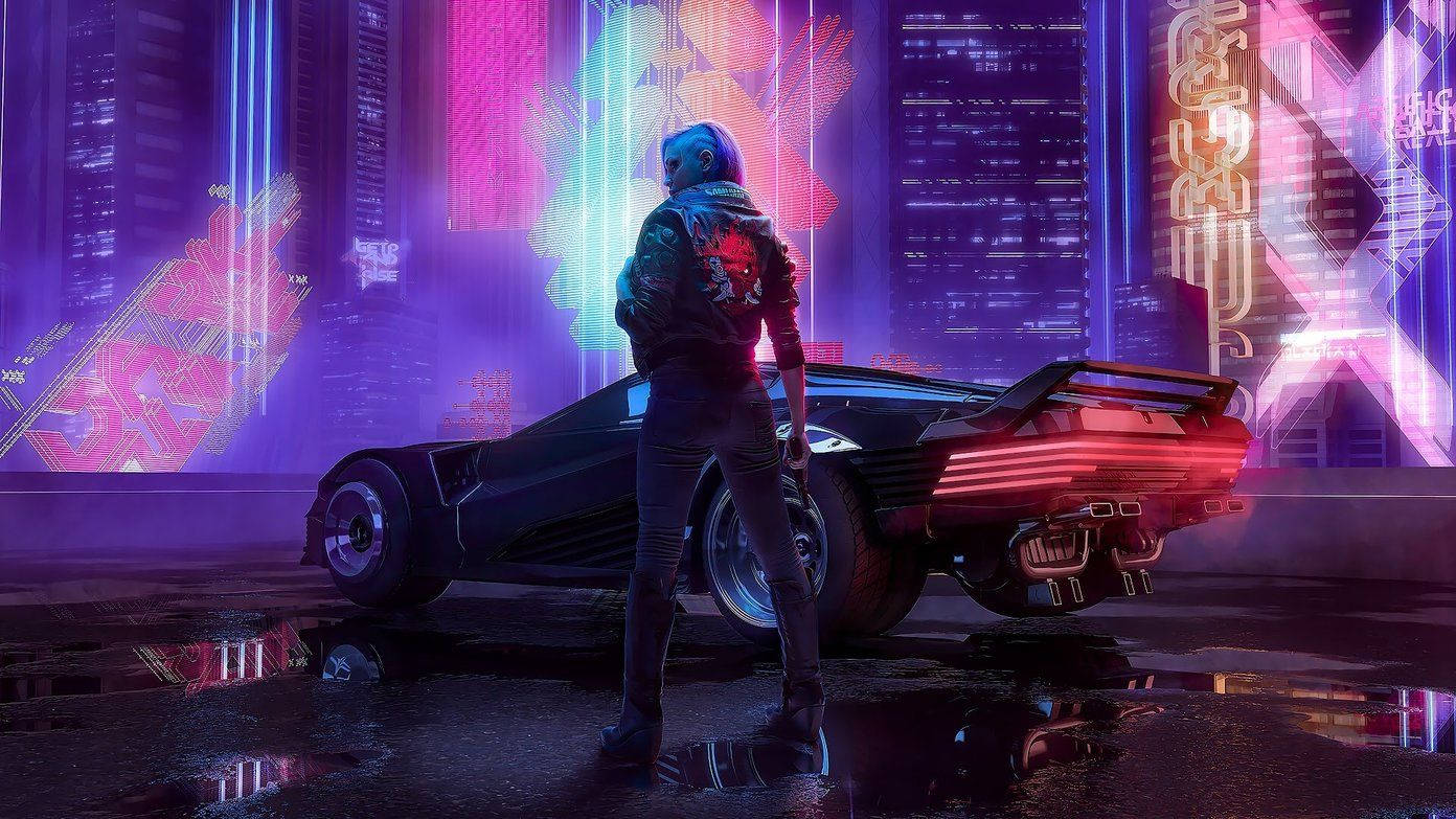 Race The Night Away In Cyberpunk 2077 Wallpaper