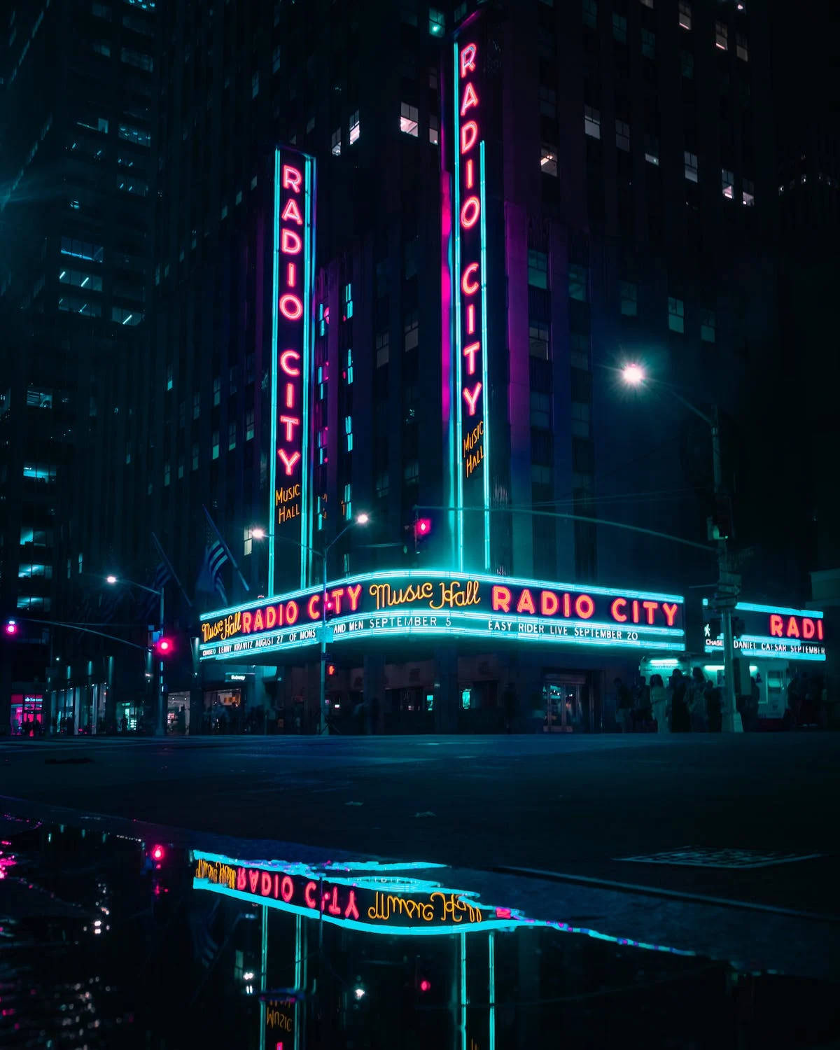 Radio Music Hall Night City Wallpaper