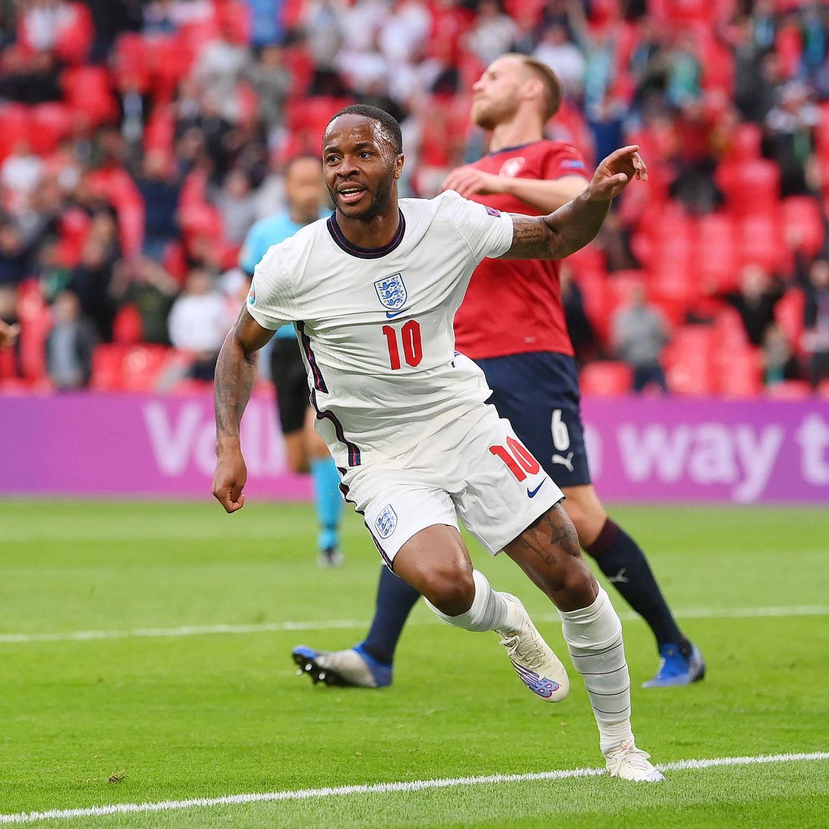 Raheem Sterling Chasing Ball Wallpaper