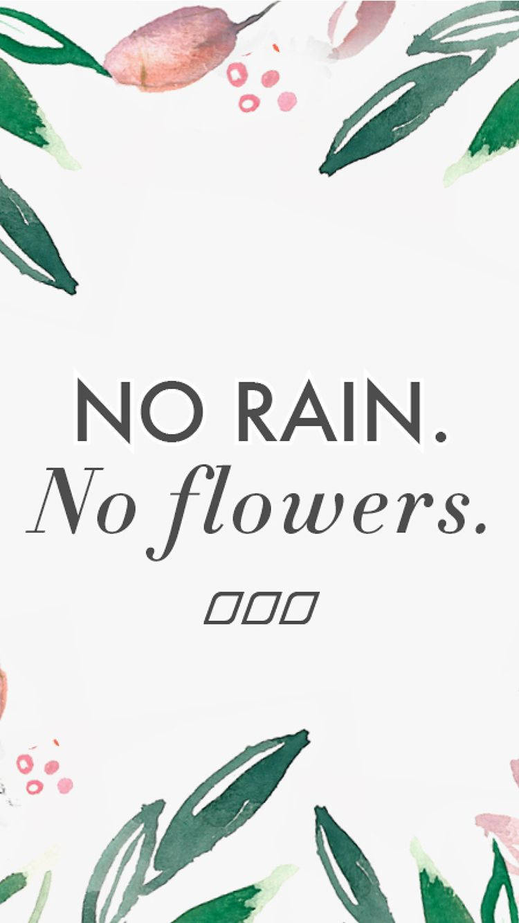 Rain Flowers Cute Iphone Lock Screen Wallpaper