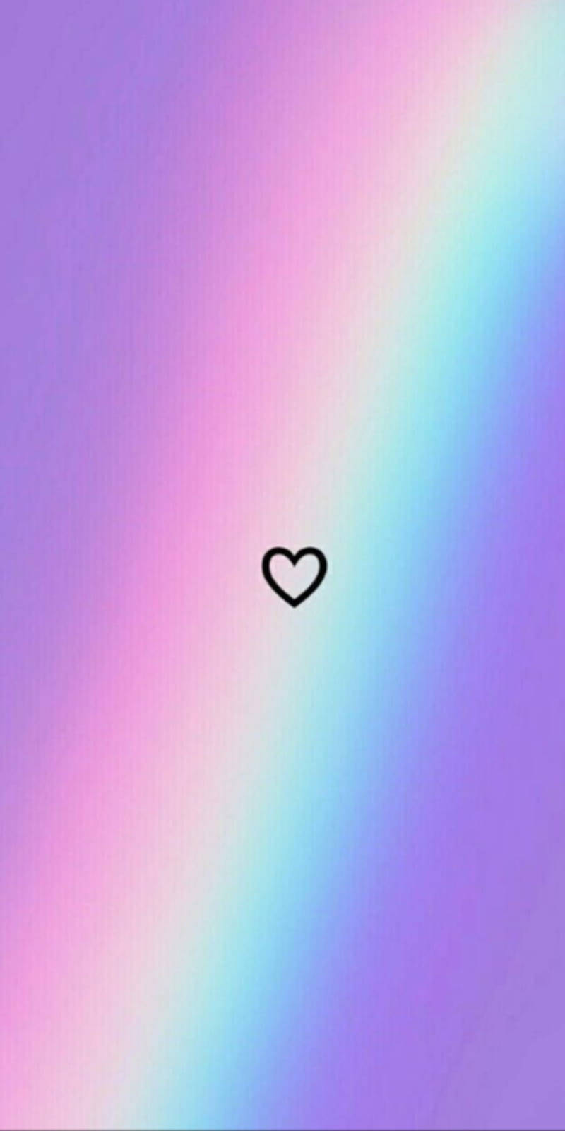 Rainbow Heart Pastel Aesthetic Wallpaper