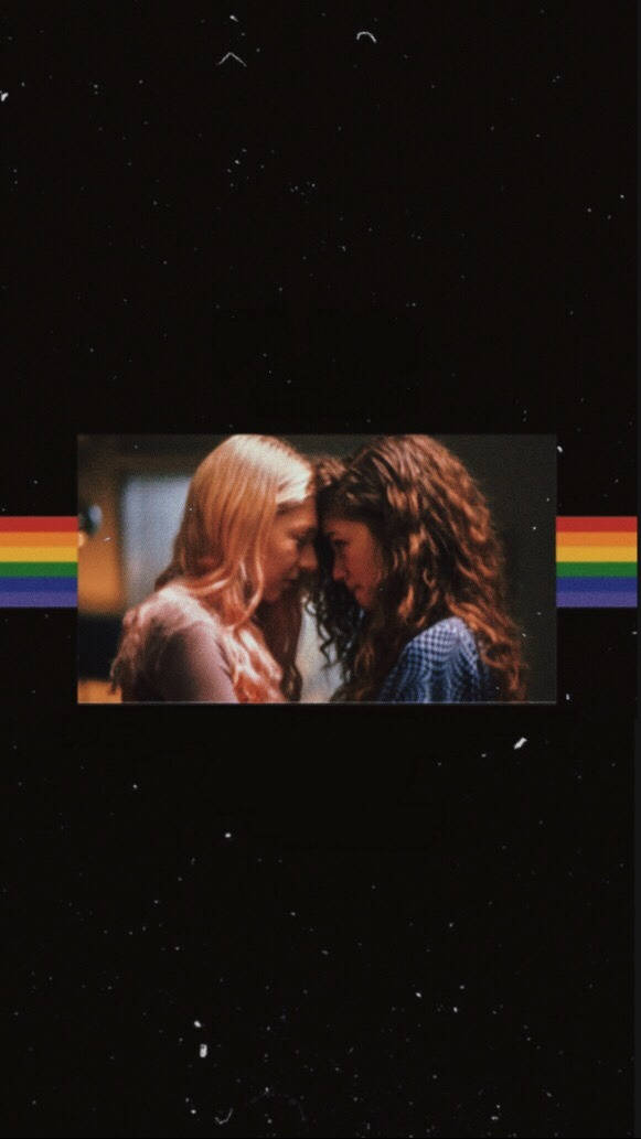 Rainbow Rue And Jules Euphoria Hbo Wallpaper