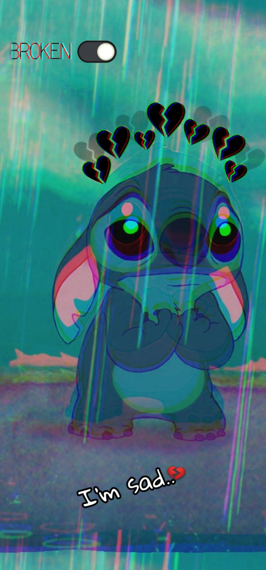 Rainy Lilo And Stitch Iphone Wallpaper