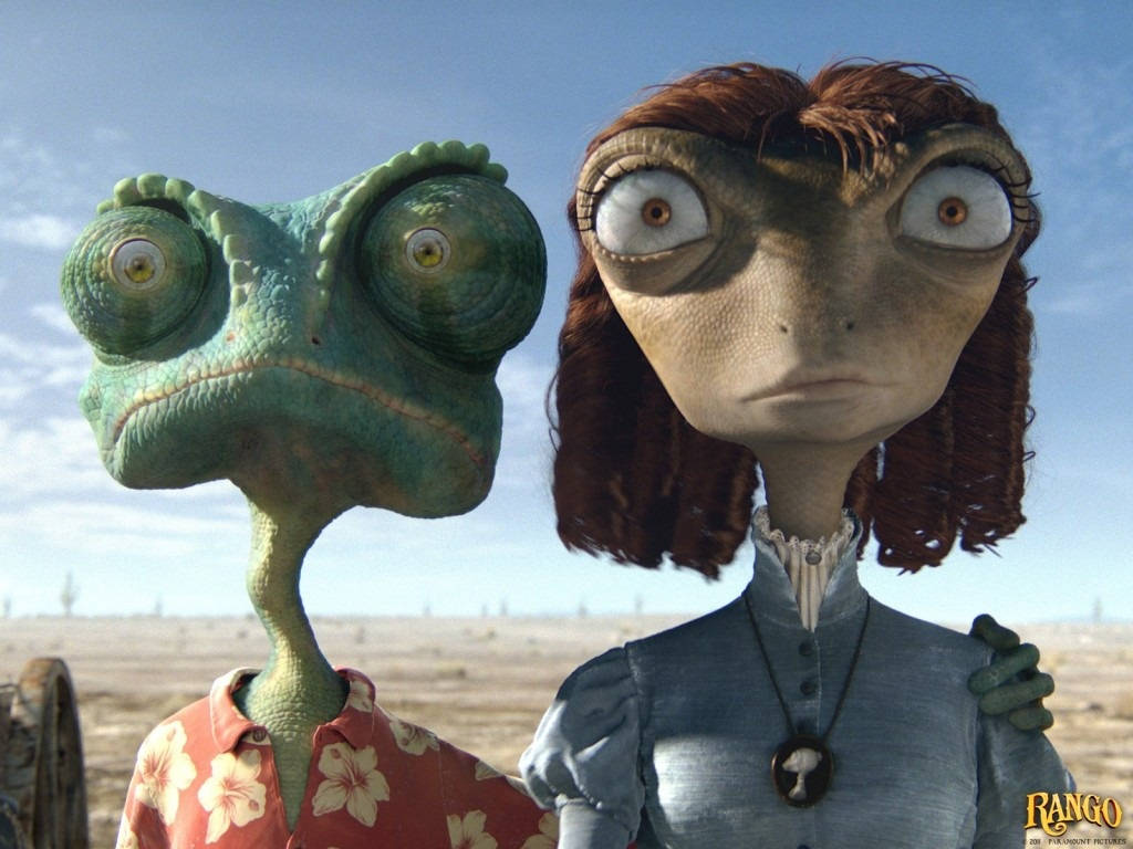 Rango And Beans Blue Sky Backdrop Wallpaper