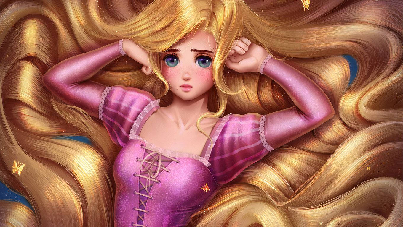 Rapunzel Pixel Disney Laptop Wallpaper