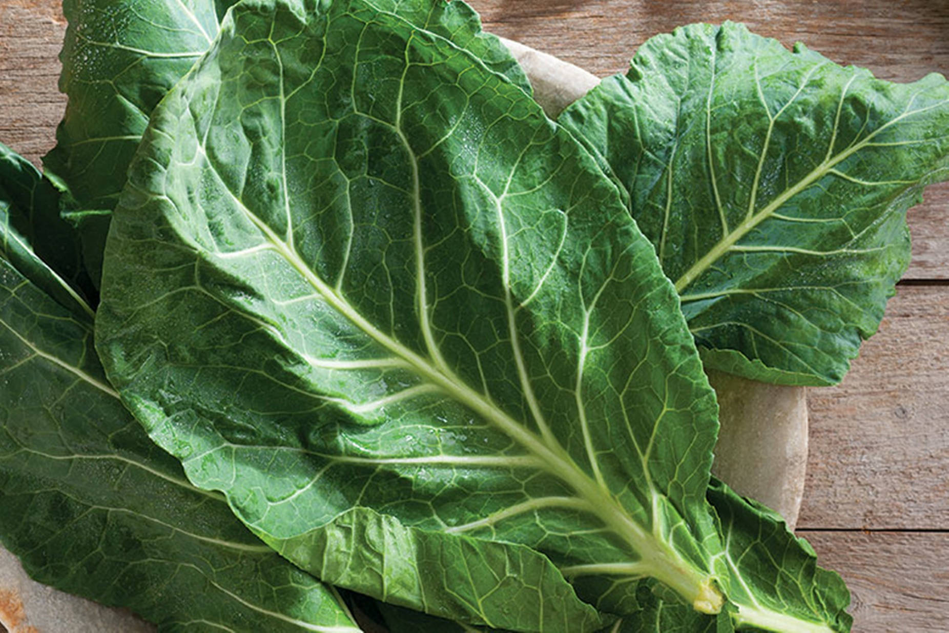 Raw Vegetable Collard Greens Macro Shot Wallpaper