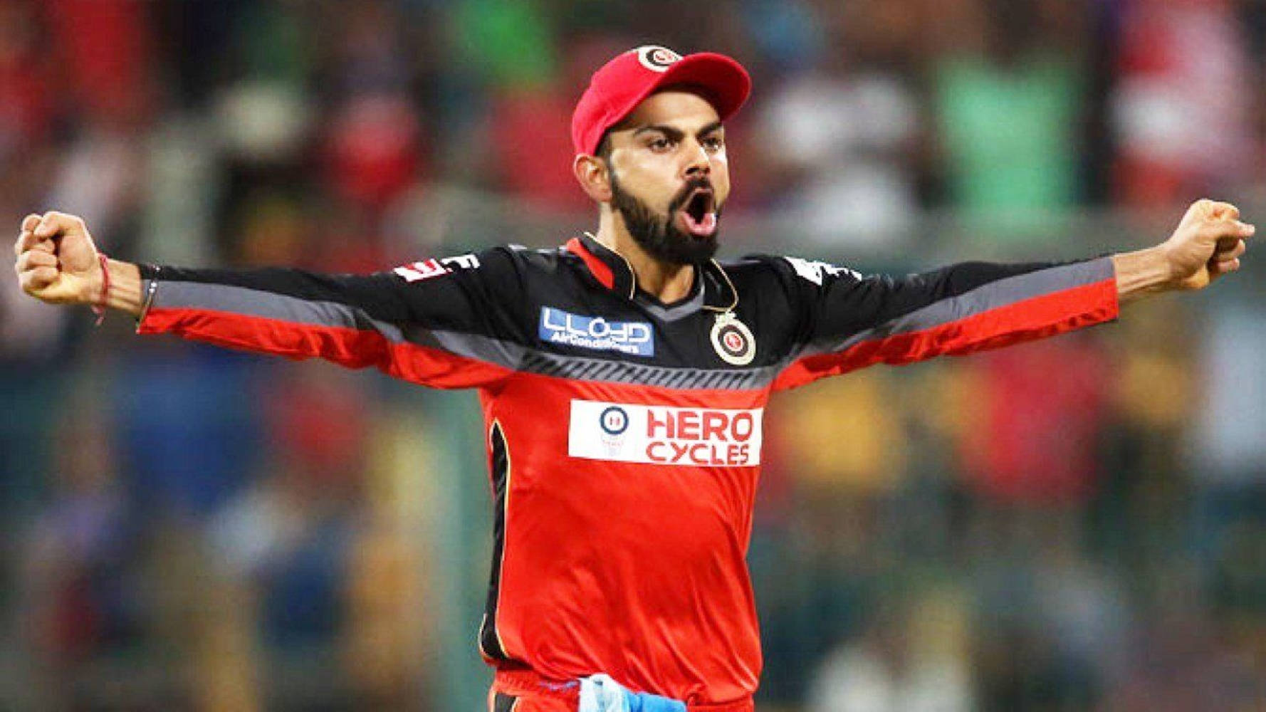 Rcb Cricket Champion Virat Kohli Wallpaper