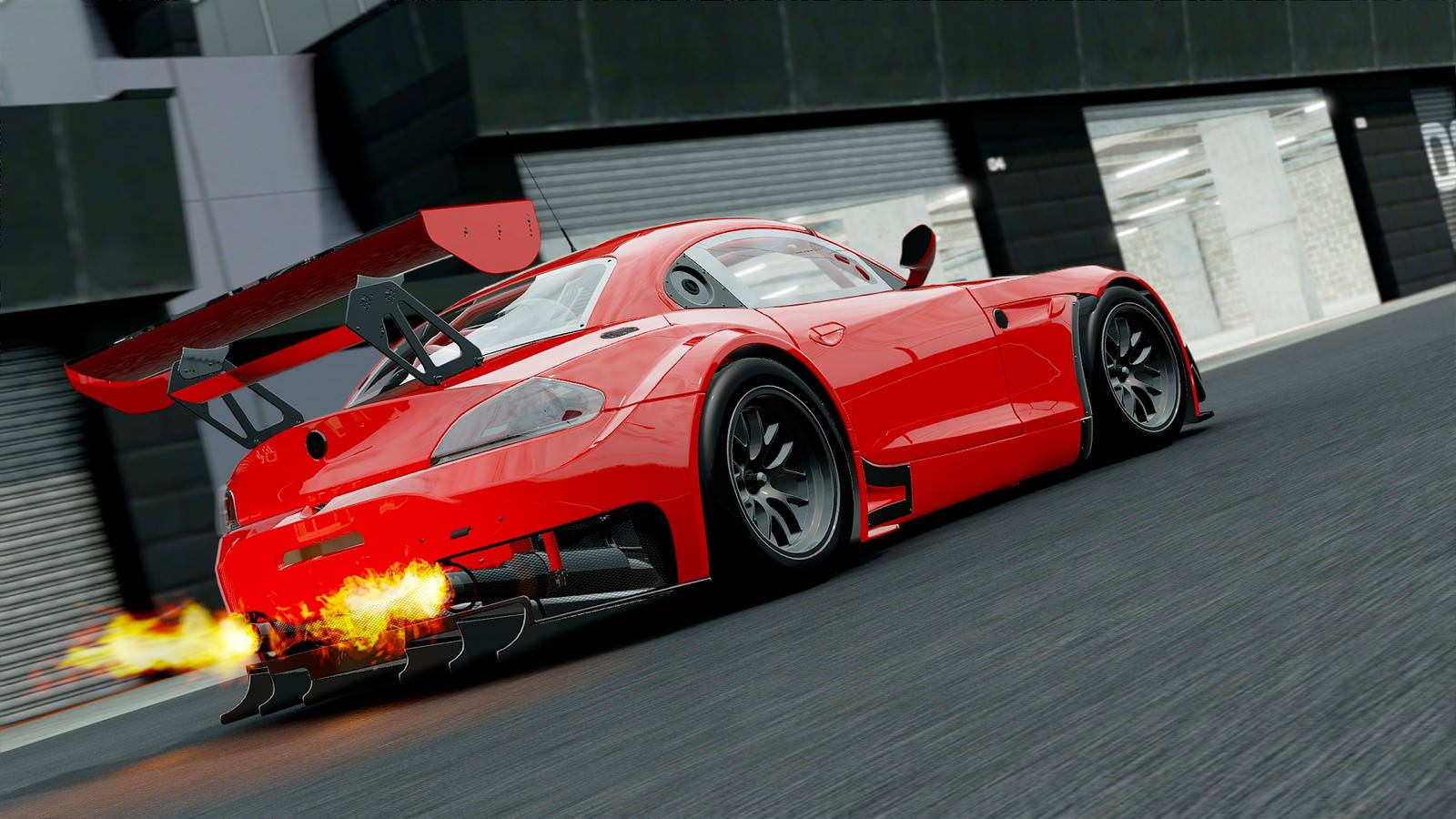 Red Car Racing Full Hd 1600x900 Wallpaper