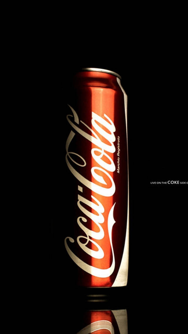 Red Coke Can Iphone Dark Wallpaper