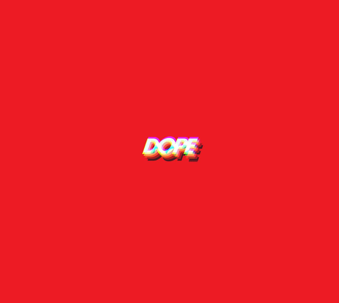 Red Dope Glitch Font Wallpaper