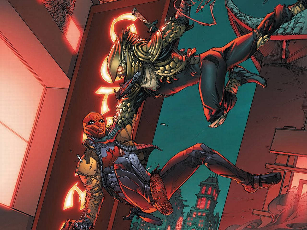 Red Hood Vs. Xiao Loong Wallpaper