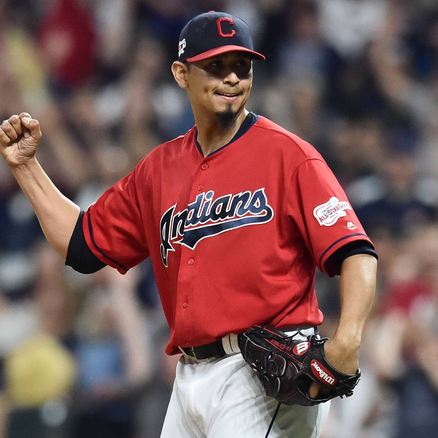 Red Jersey Indian Cleveland Carlos Carrasco Wallpaper