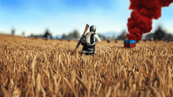 Red Smoking Loot Pubg Banner Wallpaper