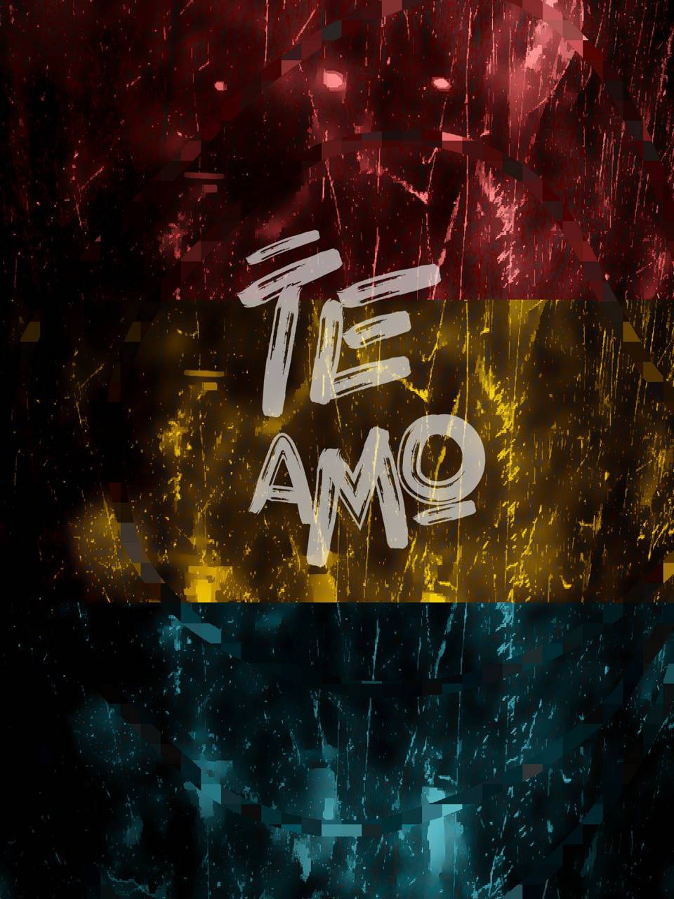 Red, Yellow And Green Te Amo Wallpaper