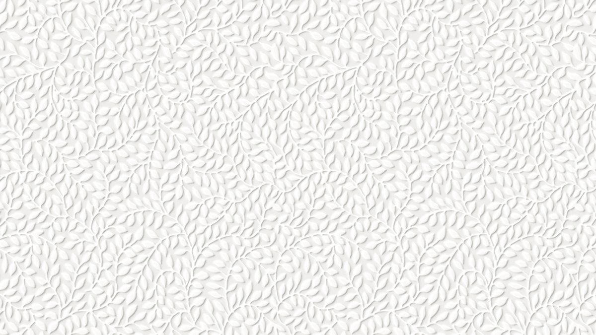 Relief Leaf Vines White Wallpaper