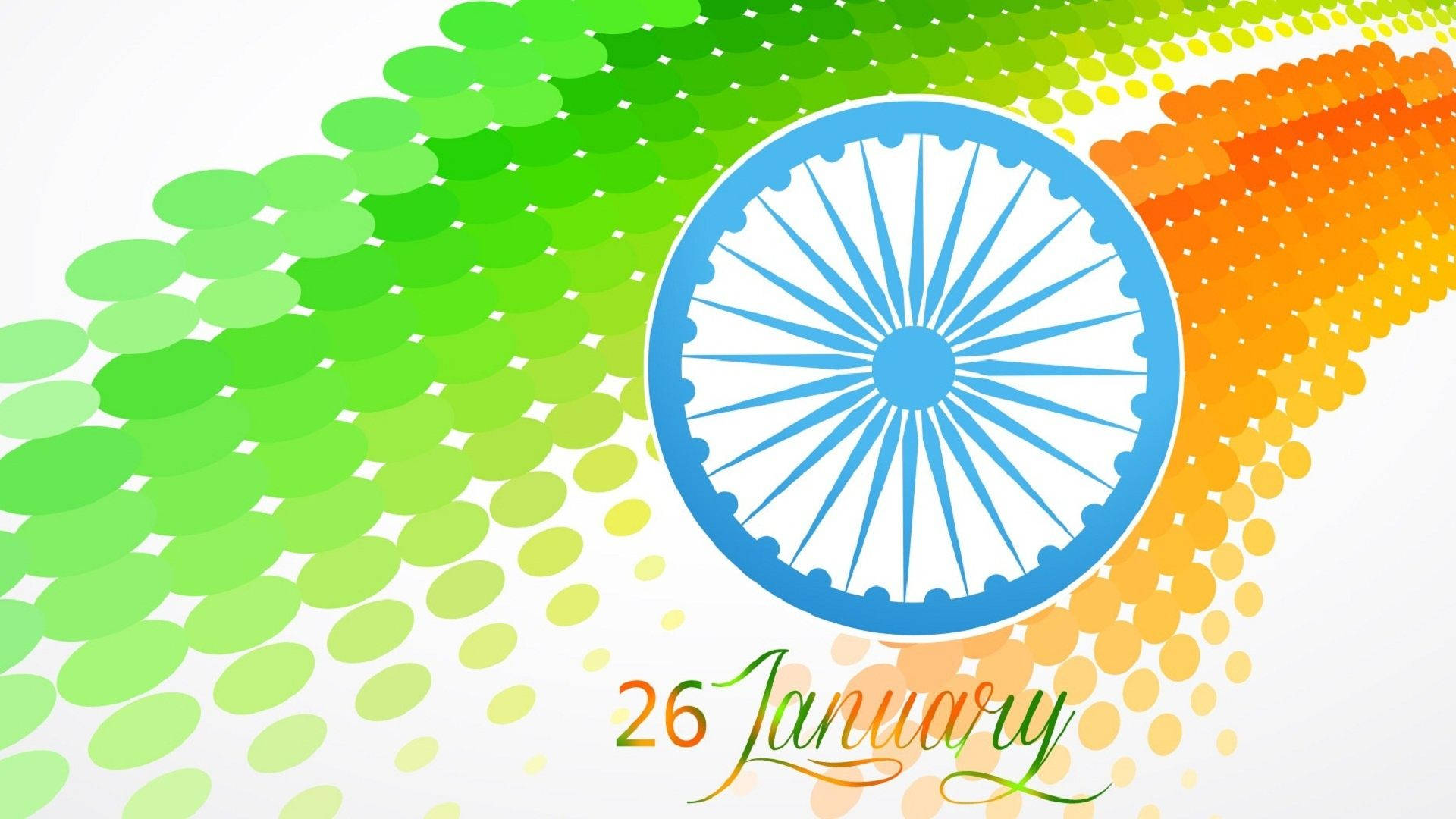 Republic Day Sky Blue Wheel Wallpaper