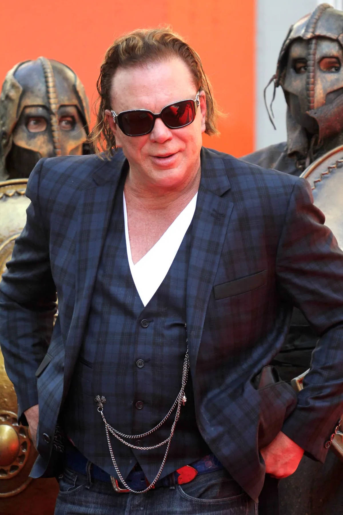 Retired Boxer Mickey Rourke At Immortals Event Wallpaper