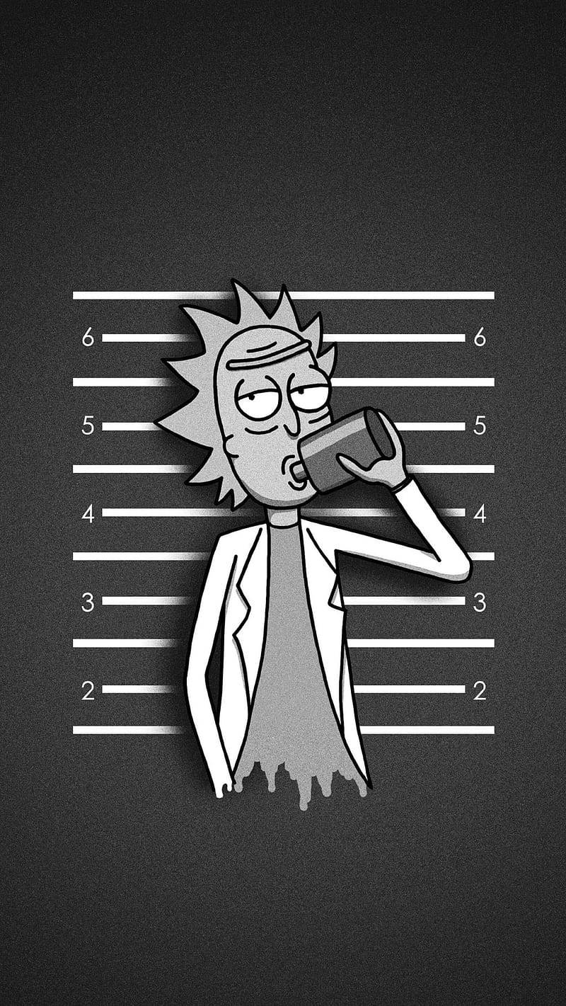 Rick And Morty Phone Mugshot Wallpaper